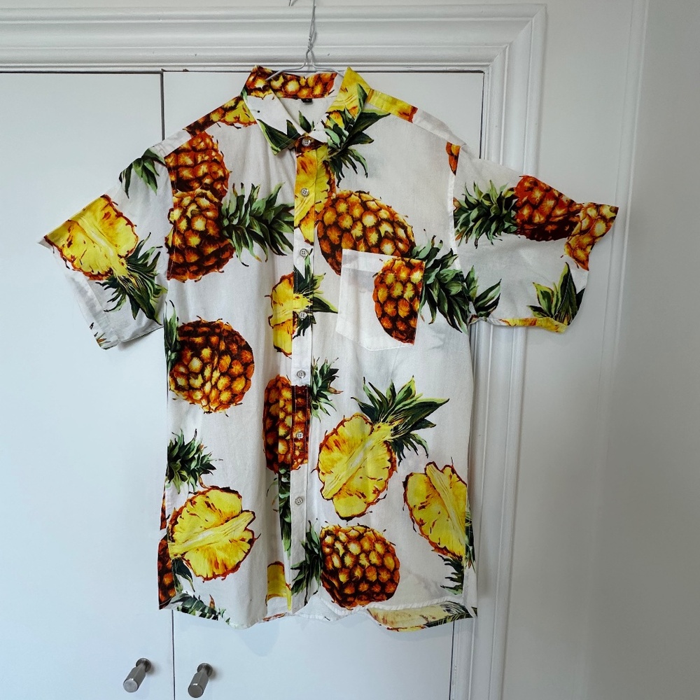 Vintage Tropical button down shirt, size L